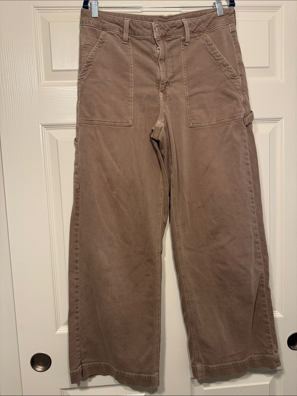 Women’s Highrise Wide-Leg Carpenter Pants in Rosy Brown